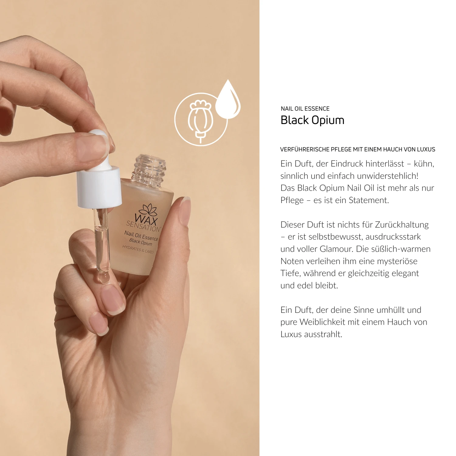 WAXSENSATION Nail Oil Essence Black Opium 4 WAXSENSATION Nail Oil Essence Black Opium – Bild 2