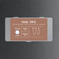 100 Tip Box Stiletto Clear -Nagelgeräte Geschäft 24546100 2
