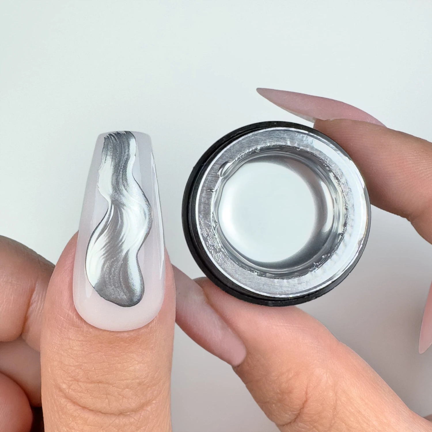 Metallic NoWipe Gel Silver 6 Metallic NoWipe Gel Silver – Bild 4