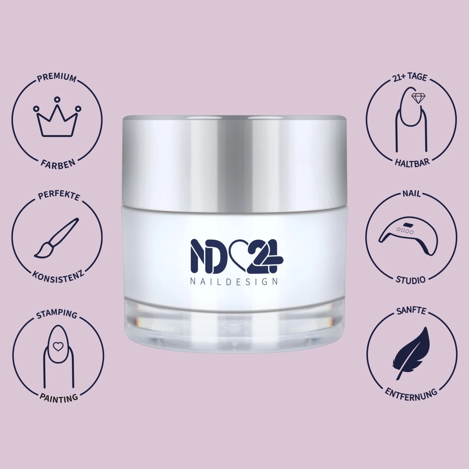 Soak Off Color Gel Lilac Gray 4 Soak Off Color Gel Lilac Gray – Bild 2