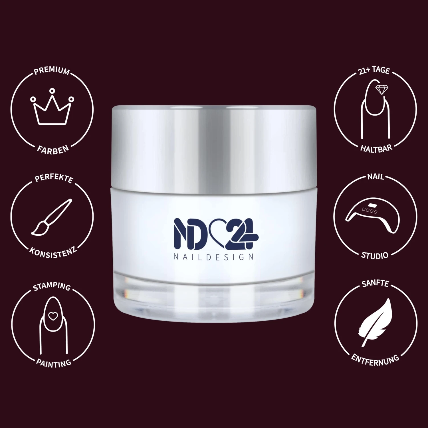 Soak Off Color Gel Diva Red 4 Soak Off Color Gel Diva Red – Bild 2