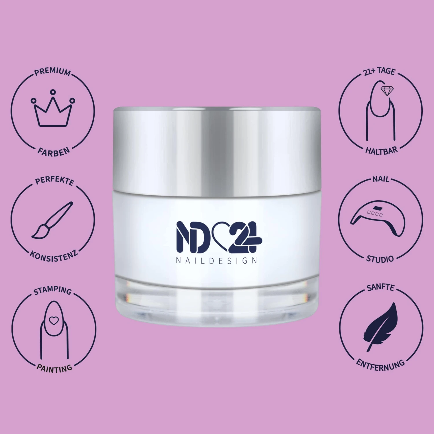 Soak Off Color Gel Lavender 4 Soak Off Color Gel Lavender – Bild 2