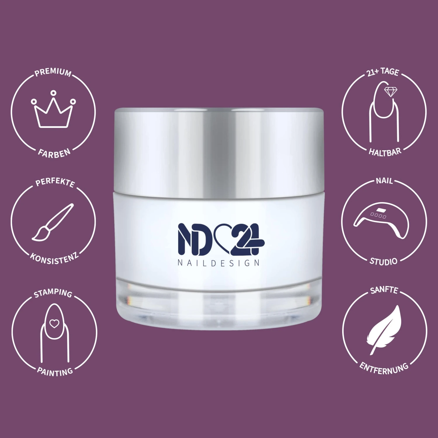 Soak Off Color Gel Grape 4 Soak Off Color Gel Grape – Bild 2