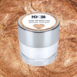 Soak Off Effect Gel Glimmer Rose Gold