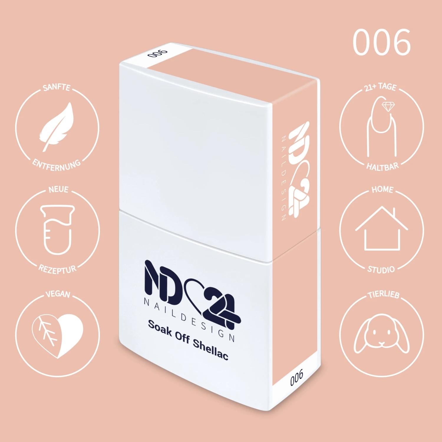 006 Soak Off Shellac Creamy Cashmere 3 006 Soak Off Shellac Creamy Cashmere – Bild 2