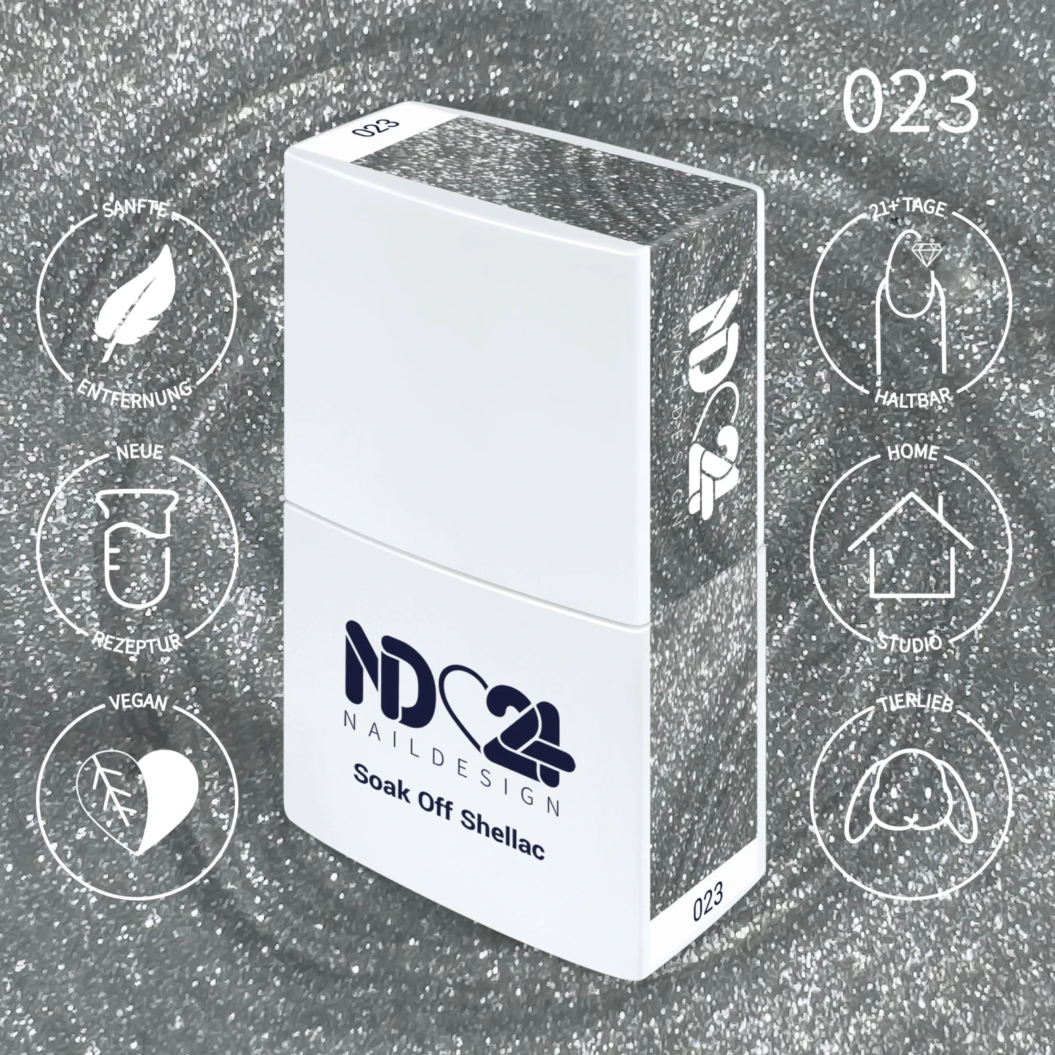 023 Soak Off Shellac Mystic Silver 4 023 Soak Off Shellac Mystic Silver – Bild 2