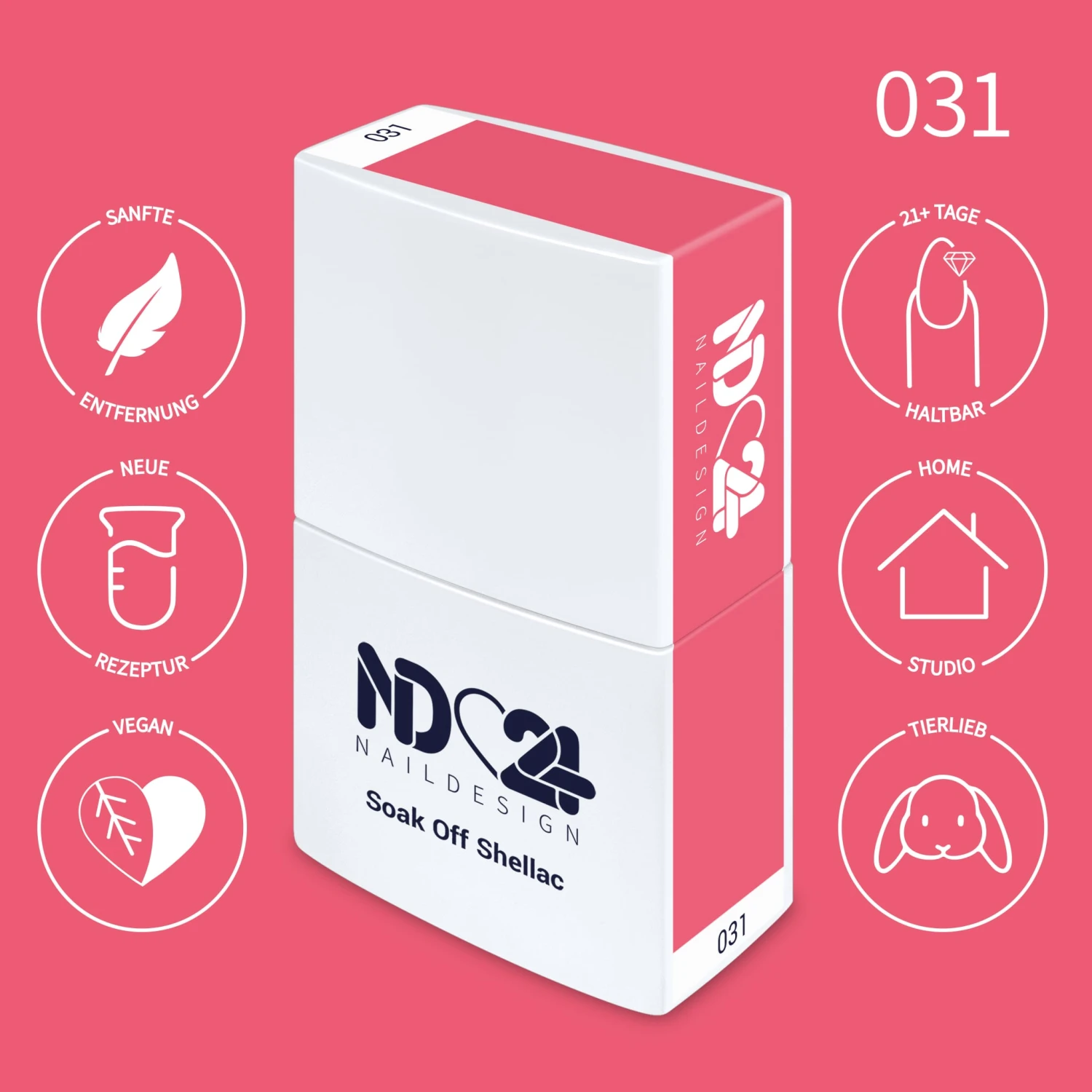 031 Soak Off Shellac Powder Puff Pink 4 031 Soak Off Shellac Powder Puff Pink – Bild 2